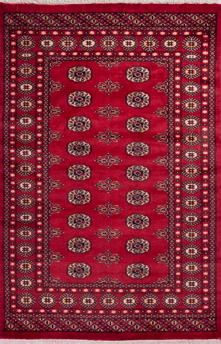 Bokhara Red Hand Knotted 40 X 62  Area Rug 700-140434 Image 0
