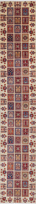 Chobi Purple Runner Hand Knotted 26 X 141 Area Rug 700-140439 Image 0