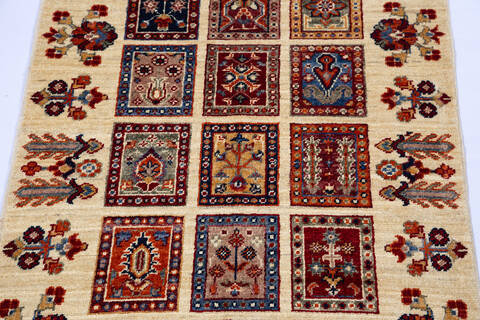 Chobi Beige Runner Hand Knotted 26 X 141 Area Rug 700-140440 Image 3
