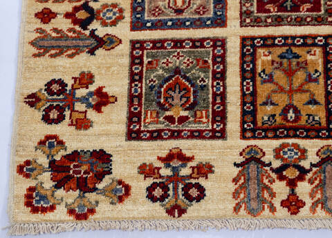 Chobi Beige Runner Hand Knotted 26 X 141 Area Rug 700-140440 Image 4