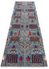 Chobi Blue Runner Hand Knotted 26 X 97  Area Rug 700-140441 Thumb 1