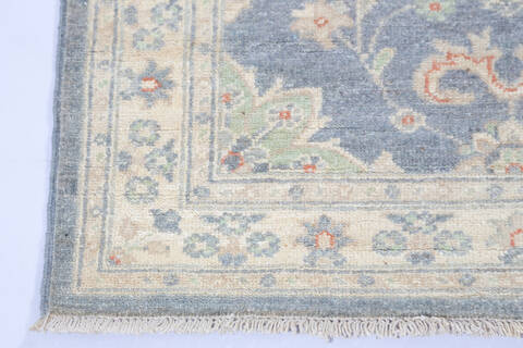 Chobi Blue Runner Hand Knotted 27 X 1011 Area Rug 700-140442 Image 4