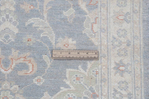 Chobi Blue Runner Hand Knotted 27 X 1011 Area Rug 700-140442 Image 5