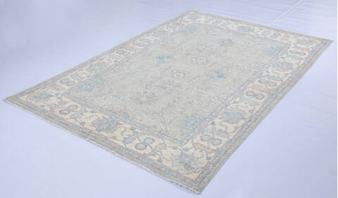 Chobi Beige Hand Knotted 50 X 73 Area Rug 700-140445 Image 2