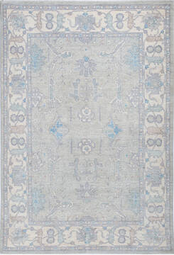 Chobi Beige Hand Knotted 5'0" X 7'3"  Area Rug 700-140445
