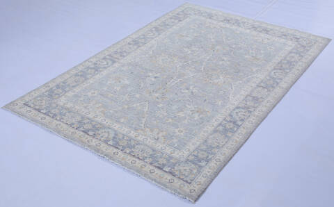 Chobi Grey Hand Knotted 40 X 60 Area Rug 700-140447 Image 2