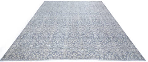 Chobi Blue Hand Knotted 83 X 100 Area Rug 700-140450 Image 1