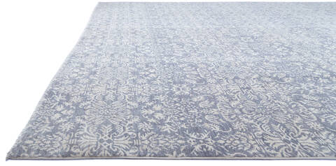 Chobi Blue Hand Knotted 83 X 100 Area Rug 700-140450 Image 5