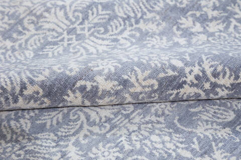 Chobi Blue Hand Knotted 83 X 100 Area Rug 700-140450 Image 6