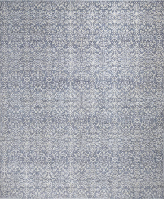 Chobi Blue Hand Knotted 83 X 100 Area Rug 700-140450 Image 0