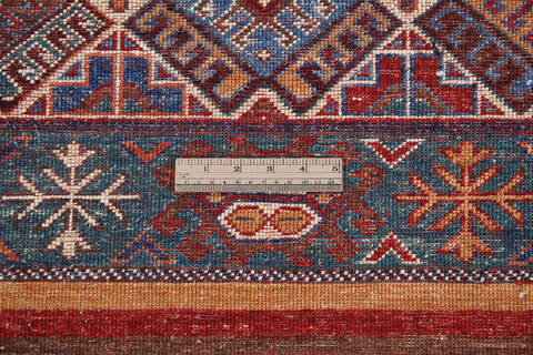 Chobi Multicolor Hand Knotted 84 X 97 Area Rug 700-140452 Image 8