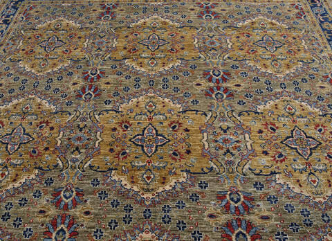 Chobi Green Hand Knotted 81 X 910 Area Rug 700-140454 Image 3