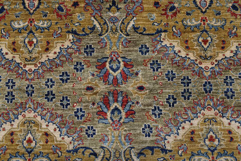 Chobi Green Hand Knotted 81 X 910 Area Rug 700-140454 Image 4