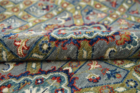 Chobi Green Hand Knotted 79 X 102 Area Rug 700-140455 Image 5