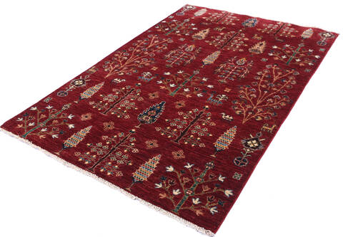 Chobi Red Hand Knotted 40 X 60 Area Rug 700-140457 Image 1