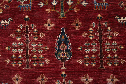 Chobi Red Hand Knotted 40 X 60 Area Rug 700-140457 Image 4