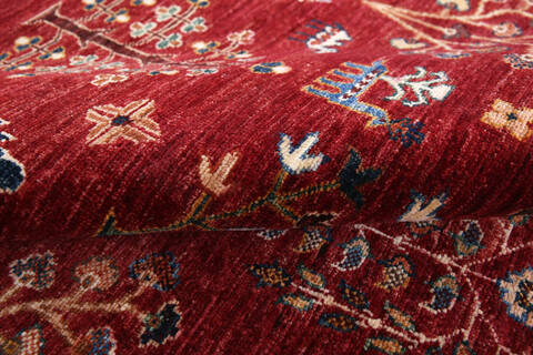 Chobi Red Hand Knotted 40 X 60 Area Rug 700-140457 Image 5