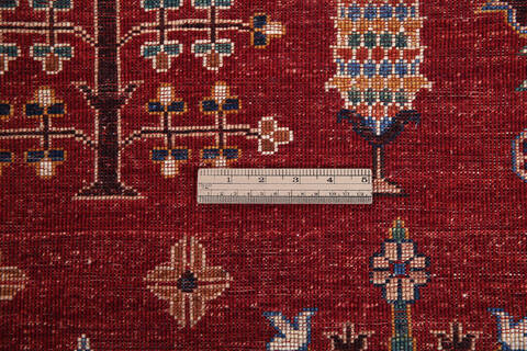 Chobi Red Hand Knotted 40 X 60 Area Rug 700-140457 Image 6