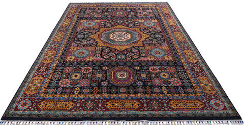 Chobi Black Hand Knotted 610 X 101 Area Rug 700-140458 Image 1