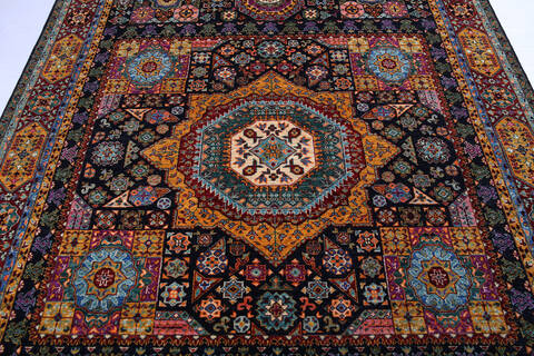 Chobi Black Hand Knotted 610 X 101 Area Rug 700-140458 Image 2