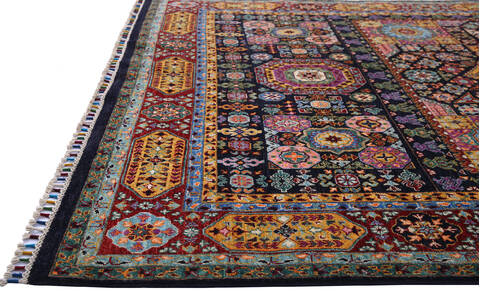 Chobi Black Hand Knotted 610 X 101 Area Rug 700-140458 Image 6