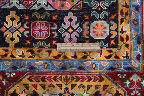 Chobi Black Hand Knotted 610 X 101 Area Rug 700-140458 Image 8