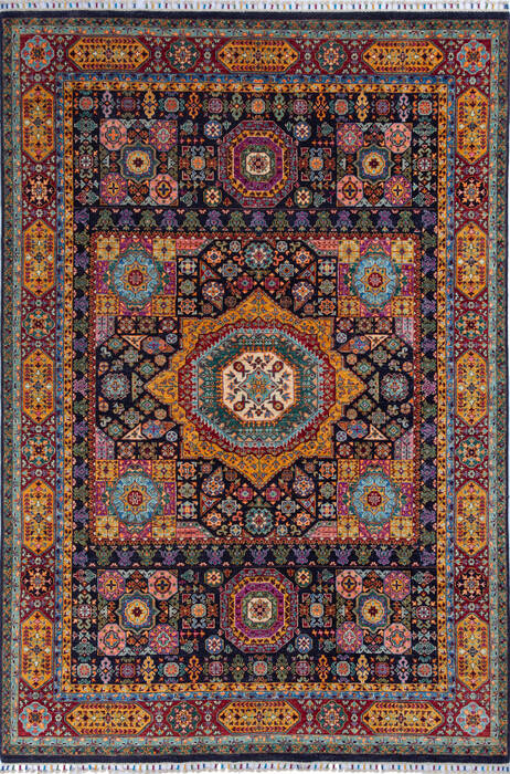 Chobi Black Hand Knotted 610 X 101 Area Rug 700-140458 Image 0