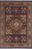 Chobi Black Hand Knotted 610 X 101  Area Rug 700-140458 Thumb 0