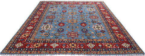 Kazak Blue Hand Knotted 711 X 97 Area Rug 700-140460 Image 1