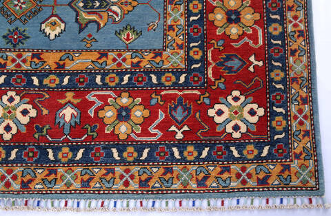 Kazak Blue Hand Knotted 711 X 97 Area Rug 700-140460 Image 4
