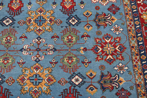 Kazak Blue Hand Knotted 711 X 97 Area Rug 700-140460 Image 5