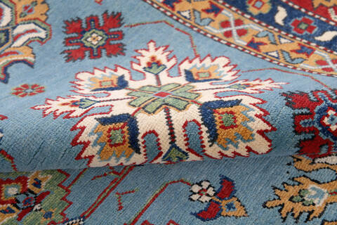 Kazak Blue Hand Knotted 711 X 97 Area Rug 700-140460 Image 6