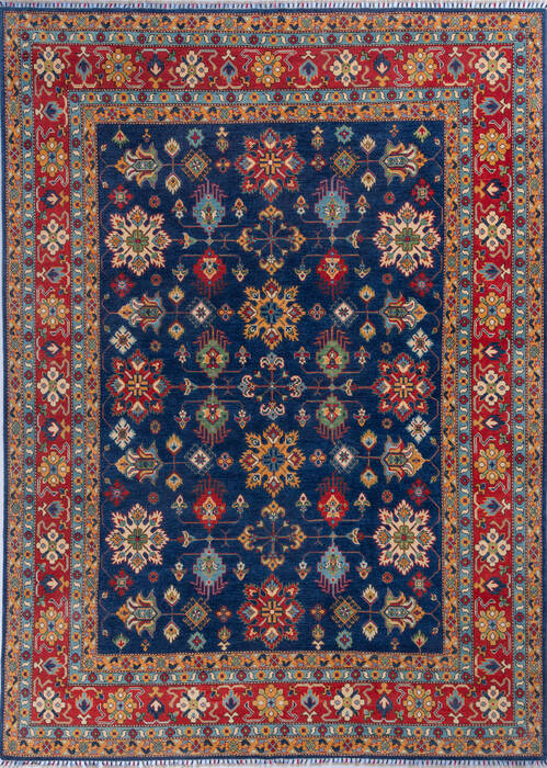 Kazak Blue Hand Knotted 711 X 1011 Area Rug 700-140462 Image 0