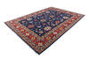 Kazak Blue Hand Knotted 711 X 1011 Area Rug 700-140462 Thumb 2