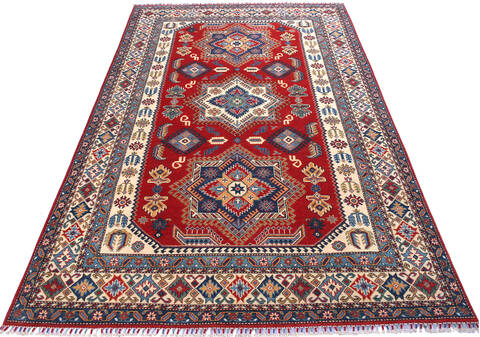 Kazak Red Hand Knotted 65 X 101 Area Rug 700-140463 Image 1