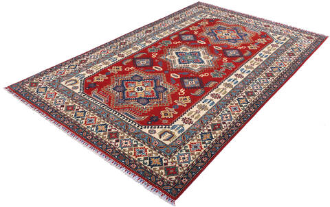 Kazak Red Hand Knotted 65 X 101 Area Rug 700-140463 Image 2