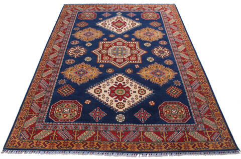 Kazak Blue Hand Knotted 66 X 911 Area Rug 700-140464 Image 1