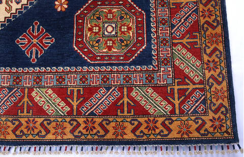 Kazak Blue Hand Knotted 66 X 911 Area Rug 700-140464 Image 3