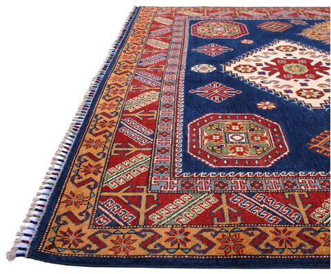 Kazak Blue Hand Knotted 66 X 911 Area Rug 700-140464 Image 6