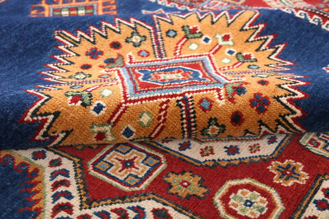 Kazak Blue Hand Knotted 66 X 911 Area Rug 700-140464 Image 7