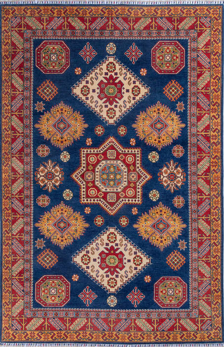 Kazak Blue Hand Knotted 66 X 911 Area Rug 700-140464 Image 0