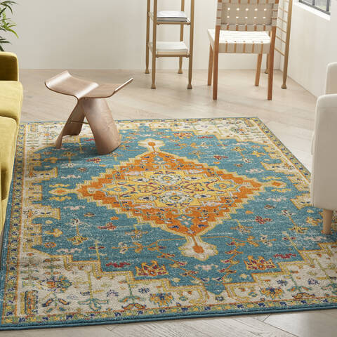 Nourison Allur Blue 53 X 73 Area Rug 805-140472 Image 3