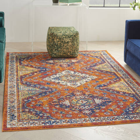 Nourison Allur Orange 53 X 73 Area Rug 805-140476 Image 3