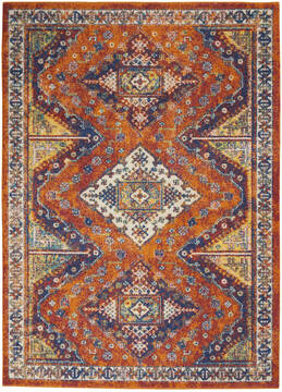 Nourison Allur Orange 5'3" X 7'3" Area Rug  805-140476