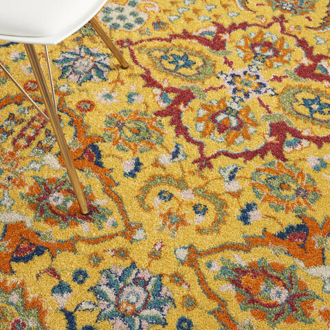 Nourison Allur Yellow 53 X 73 Area Rug 805-140488 Image 4