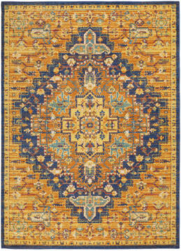 Nourison Allur Orange Rectangle 5x7 ft Polypropylene Carpet 140490
