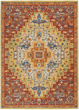 Nourison Allur Red 5'3" X 7'3" Area Rug  805-140492