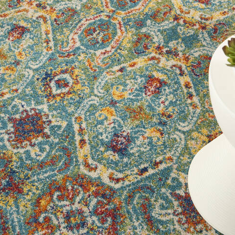 Nourison Allur Blue 53 X 73 Area Rug 805-140498 Image 4