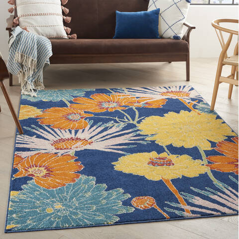 Nourison Allur Blue 53 X 73 Area Rug 805-140502 Image 3