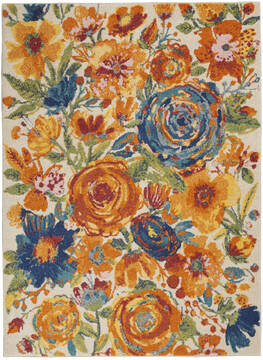 Nourison Allur Multicolor Rectangle 5x7 ft Polypropylene Carpet 140510